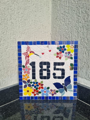 Número para casa mosaico