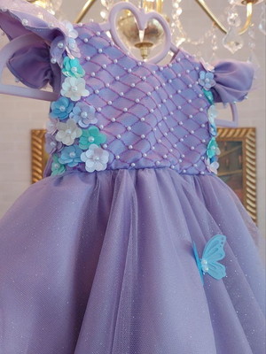 Vestido jardim encantado lavanda