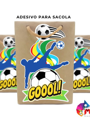 Adesivo para sacola futebol