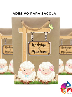 Adesivo para sacola ovelhinha