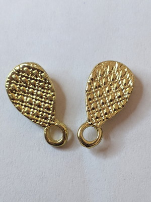 Pino base para brincos pingo dourado, 03 pares
