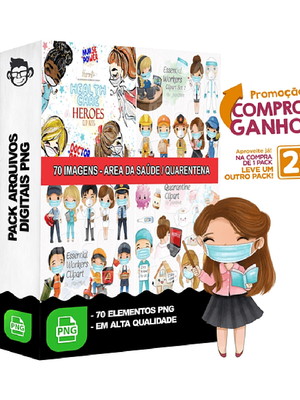 Kit digital area de saude quarentena sem fundo png