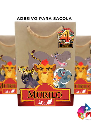 Adesivo para sacola a guarda do leão