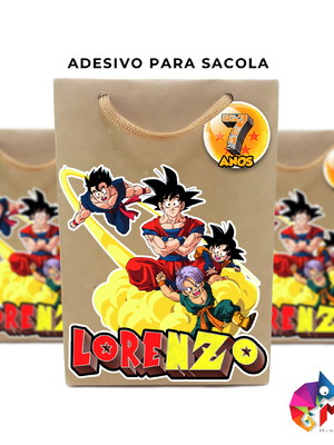 Adesivo para sacola dragon ball