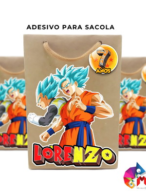 Adesivo para sacola dragon ball