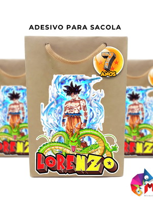 Adesivo para sacola dragon ball
