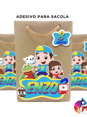 Adesivo para sacola luccas neto