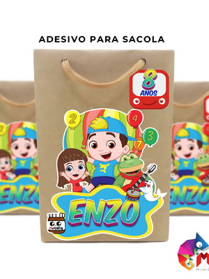 Adesivo para sacola luccas neto