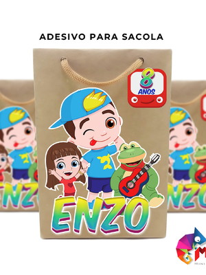 Adesivo para sacola luccas neto
