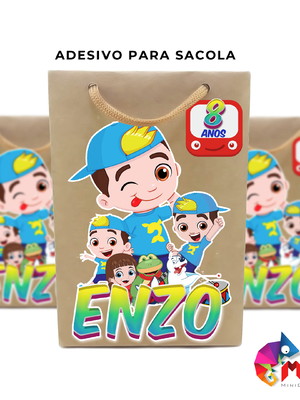 Adesivo para sacola luccas neto