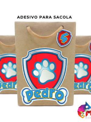 Adesivo para sacola patrulha canina