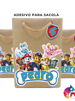 Adesivo para sacola patrulha canina