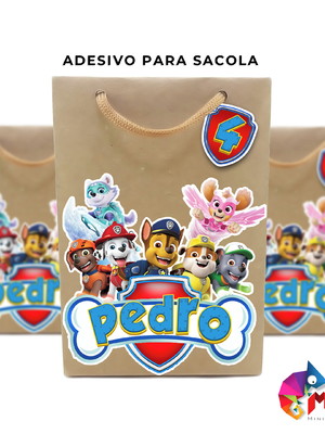 Adesivo para sacola patrulha canina