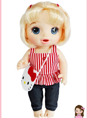 Roupa boneca baby alive conjunto hello kitty