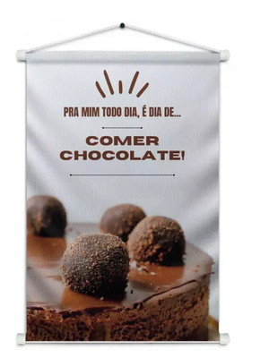 Banner impresso dia de comer chocolate