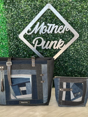 Bolsa jeans grey