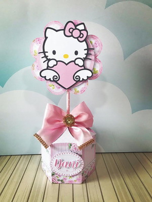 Centro de mesa - hello kitty