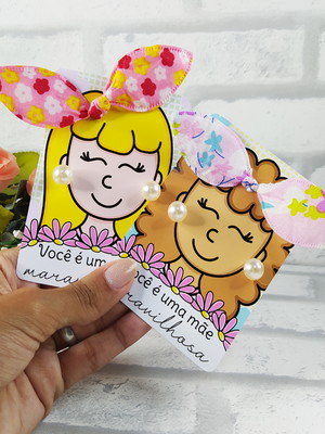 Mimo personalizado xuxinha e brincos dia das mães
