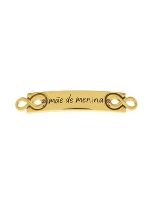 Passa tiras mãe de menina ou menino dourado (01 unidade)