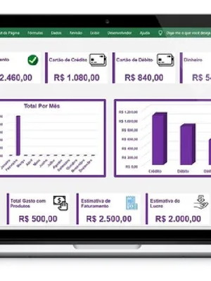 Planilha controle financeiro e cadastro de clientes e vendas