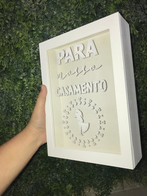 Cofre com frase para nosso casamento