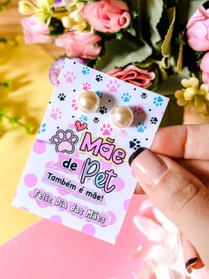 Card com brincos mães de pet
