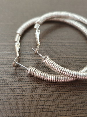 Brinco argola banhado a prata