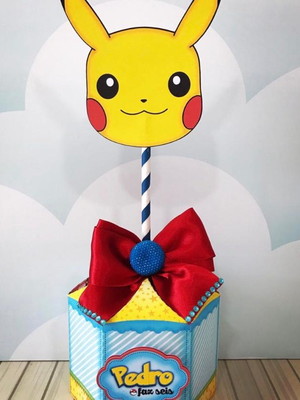 10 centros de mesa pokémon (sextavada)