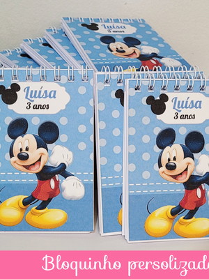 Bloquinho personalizado com wire-0 - 30fls - mickey