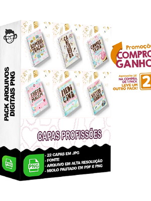 Kit digital capas profissões sem fundo png