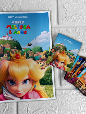 Álbum de figurinhas super mario bros