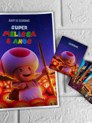 Álbum de figurinhas super mario bros