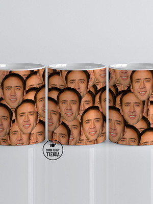 Caneca personalizada nicolas cage meme cerâmica