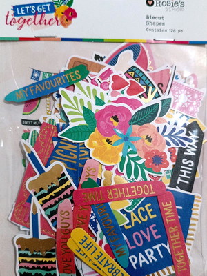 Die cuts com foil - festa (126 peças)