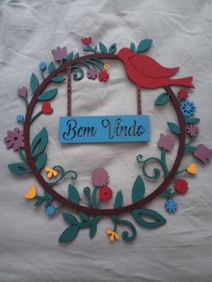 Guirlanda bem-vindo pequena 15cm