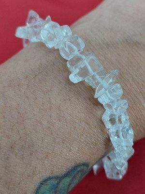 Pulseira cascalho cristal