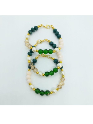 Pulseira cristal com pérola