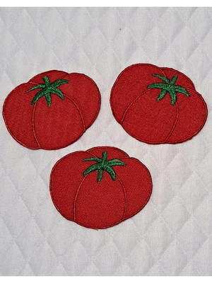 Tomate patch aplique bordado termocolante 3 un p. entrega