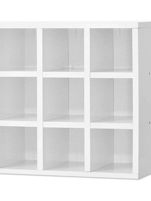 Nicho mdf branco tx porta toalhas 9 lugares 40l x 20p x 40a