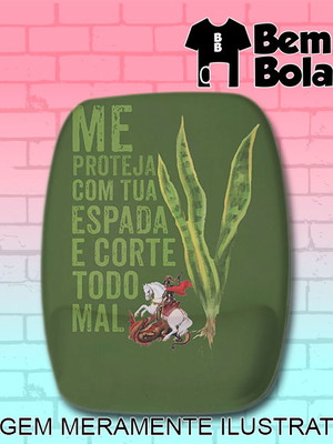 Mousepad são jorge me proteja com tua espada corte todo mal