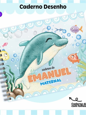 Caderno de desenho - fundo do mar