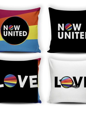 Kit 4 capas de almofada tema now united
