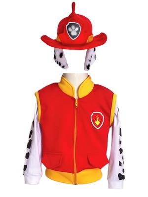 Colete marshall com calça, camisa e capacete