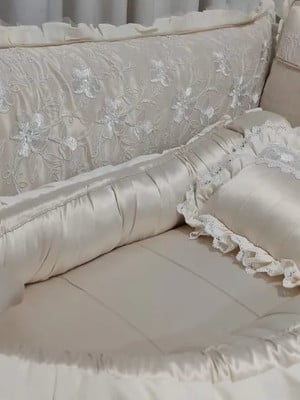 Kit berço renda/ laço (8peças)