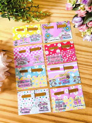 100 card + mini lixa personalizados brinde dia das mães