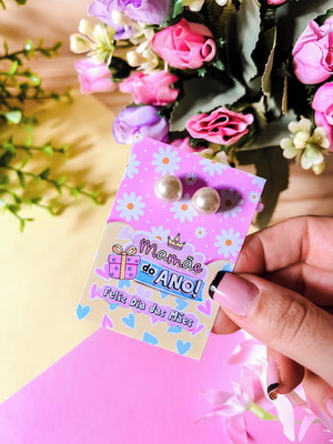 100 brincos + tag brinde corporativo dia das mães
