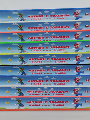Pulseira bate enrola super mario cores sortidas