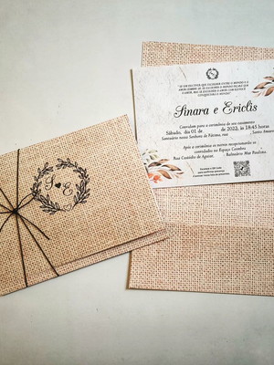 Convite de casamento envelope