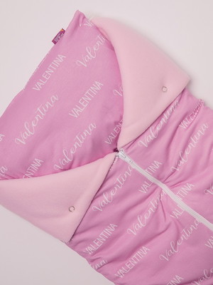 Porta bebê em algodão com soft- personalizado rosa chiclete