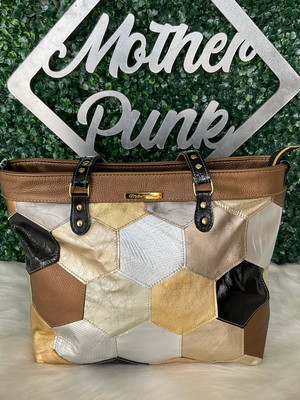 Bolsa couro brilhante